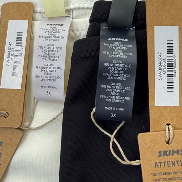 SKIMS‎ Swim Cheeky Tanga Bottoms Lot of 2 Marble Onyx 3X - Picture 9 of 12